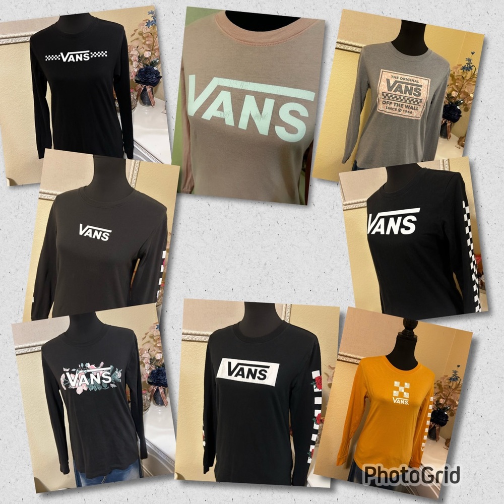 Bundle of 8 Vans Long Sleeve Tops
